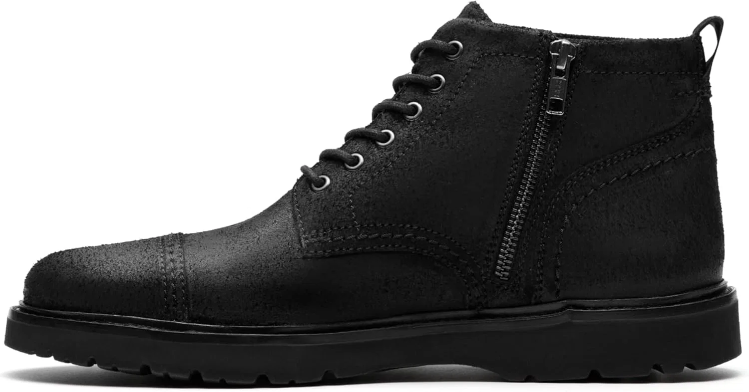 Мужские ботинки Clarks Eastridge Mid Lace-Up Chukka Boot на шнуровке, Black Waxed Leather — фото 3