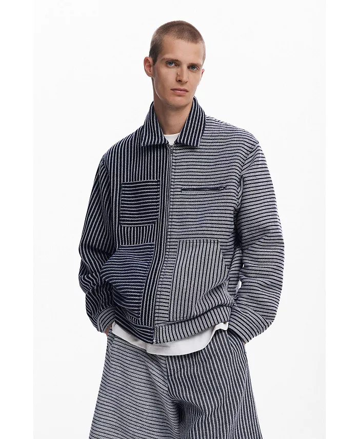 

Мужская куртка со структурными полосками Desigual, синий