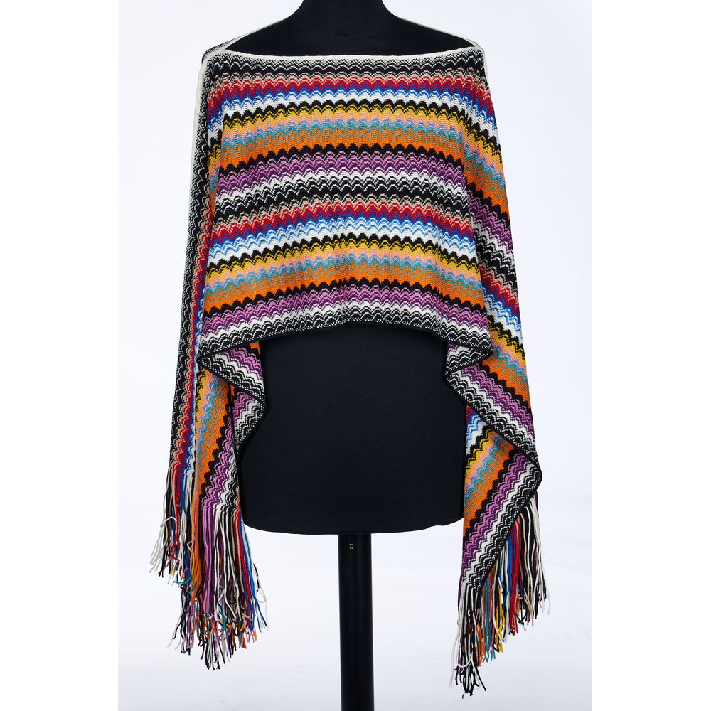 

Многоцветное шерстяное женское пончо Missoni