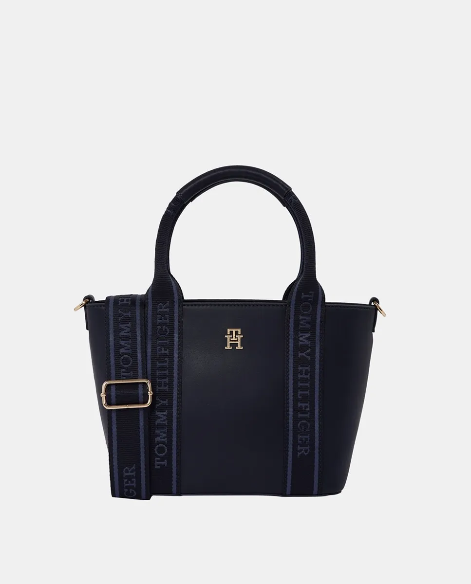 

Мини-сумка с металлическим логотипом Tommy Hilfiger, тёмно-синий