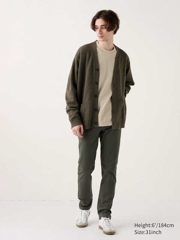 

Облегающие брюки-чинос Uniqlo, зеленый