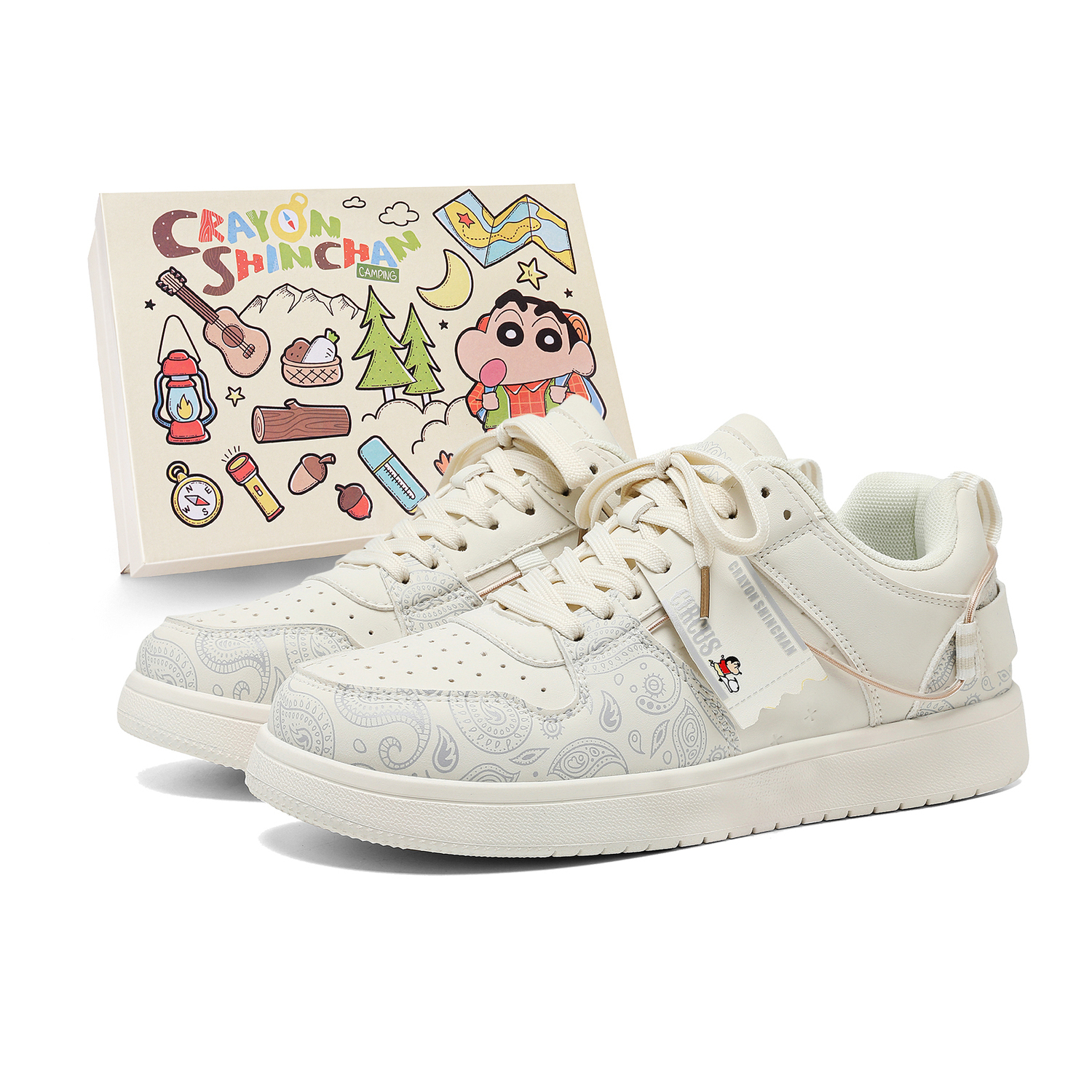 

Crayon Shinchan Низкие скейтерские кроссовки унисекс бежево-абрикосовые, цвет Beige Apricot
