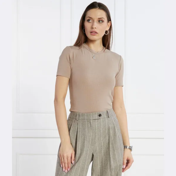Облегающая футболка Calvin Klein, коричневый — фото 2