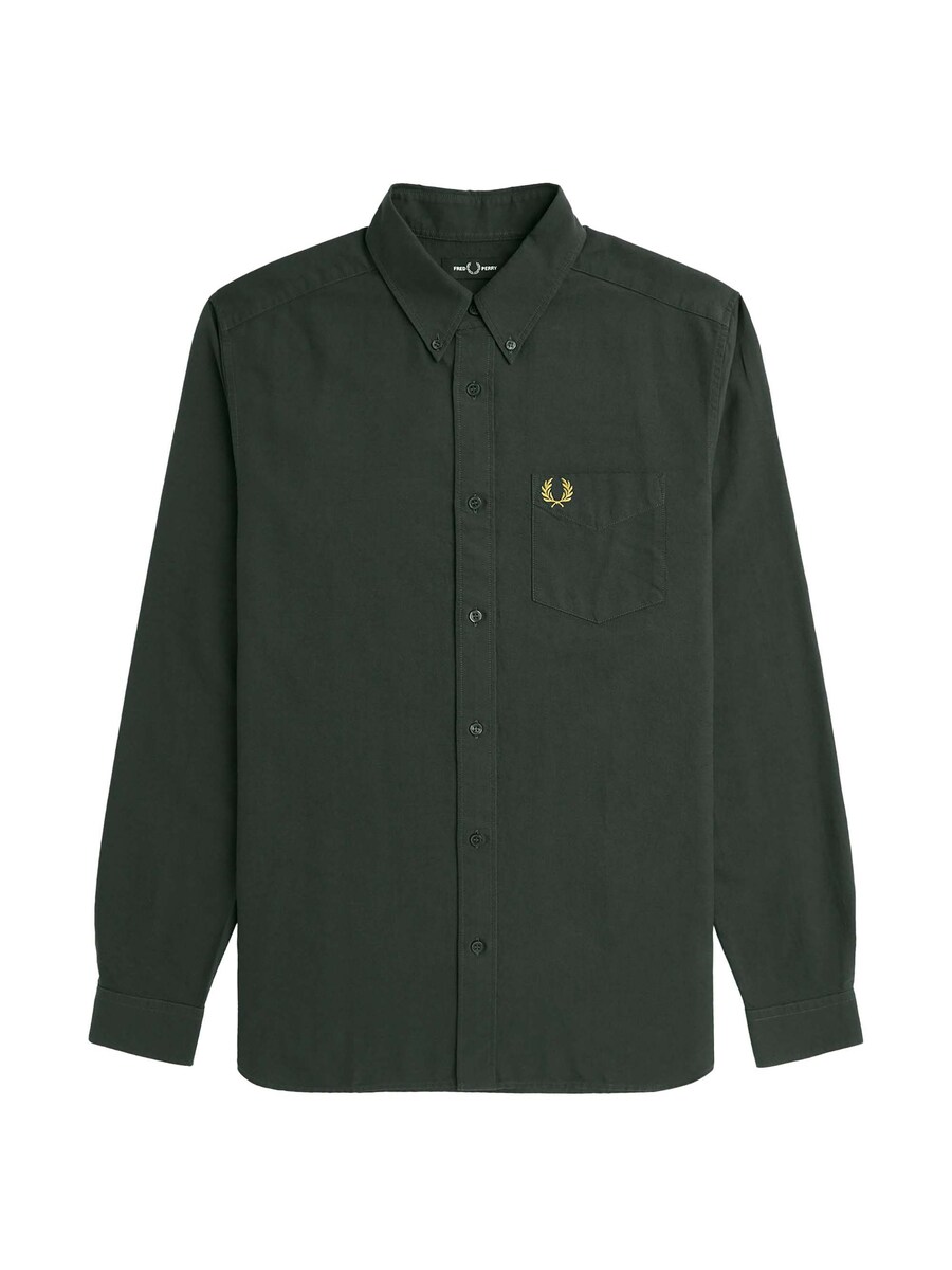 

Рубашка на пуговицах классического кроя Fred Perry, оливковый