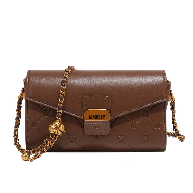 

Disney Микки Серия Женская черная кожаная сумка через плечо, Coffee