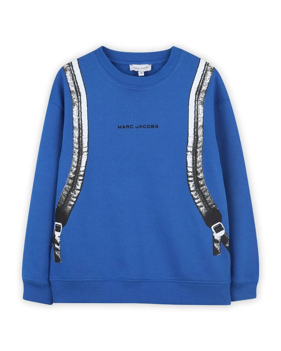 

Детский свитер голубого цвета из хлопка Marc Jacobs