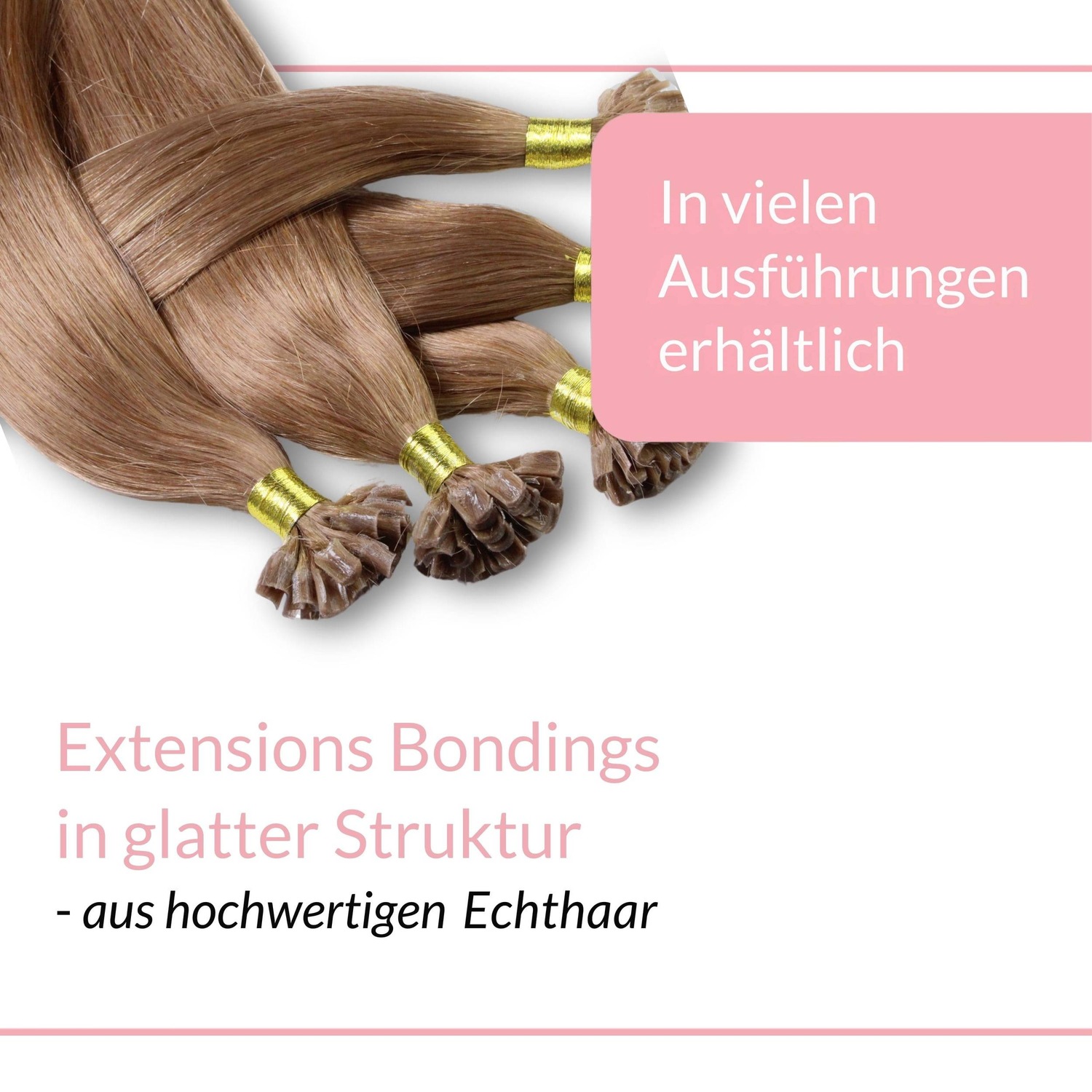 Накладные волосы bonding extensions echthaar #8/1 hellblond asch 0,5g Hair2Heart, 50cm, количество 25 шт. — фото 3