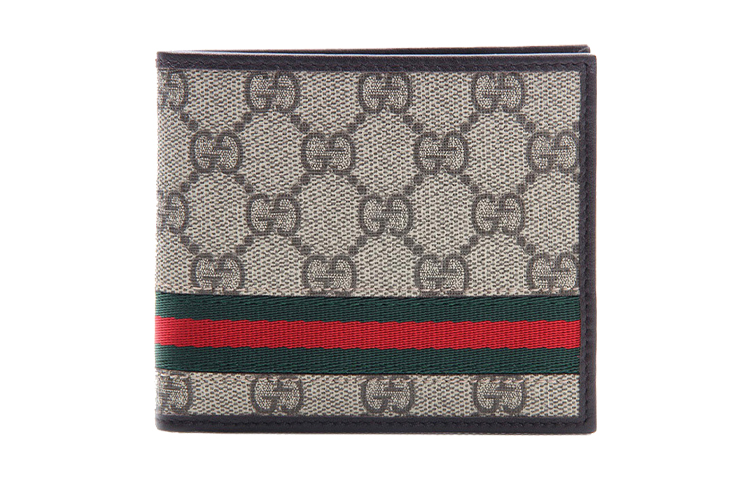 

GUCCI Холщовый кошелек с кожаной отделкой