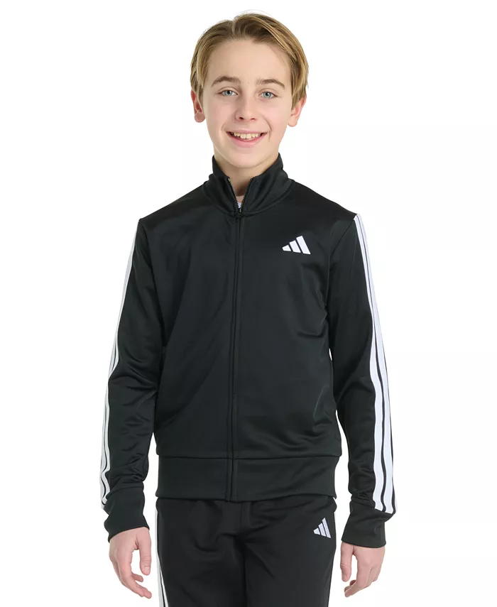 

Большая детская трикотажная куртка с длинным рукавом на молнии Essential adidas, черный