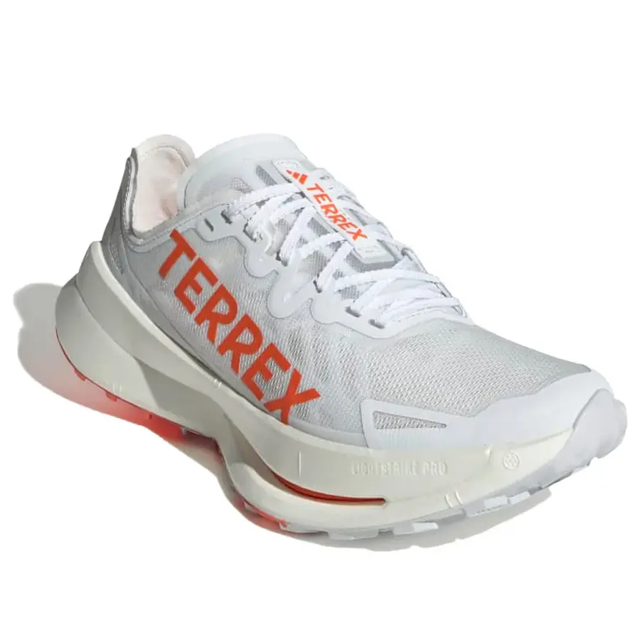 Кроссовки (WMNS) adidas Terrex Agravic Speed Ultra Trail 'Cloud White Impact Orange', белый — фото 3