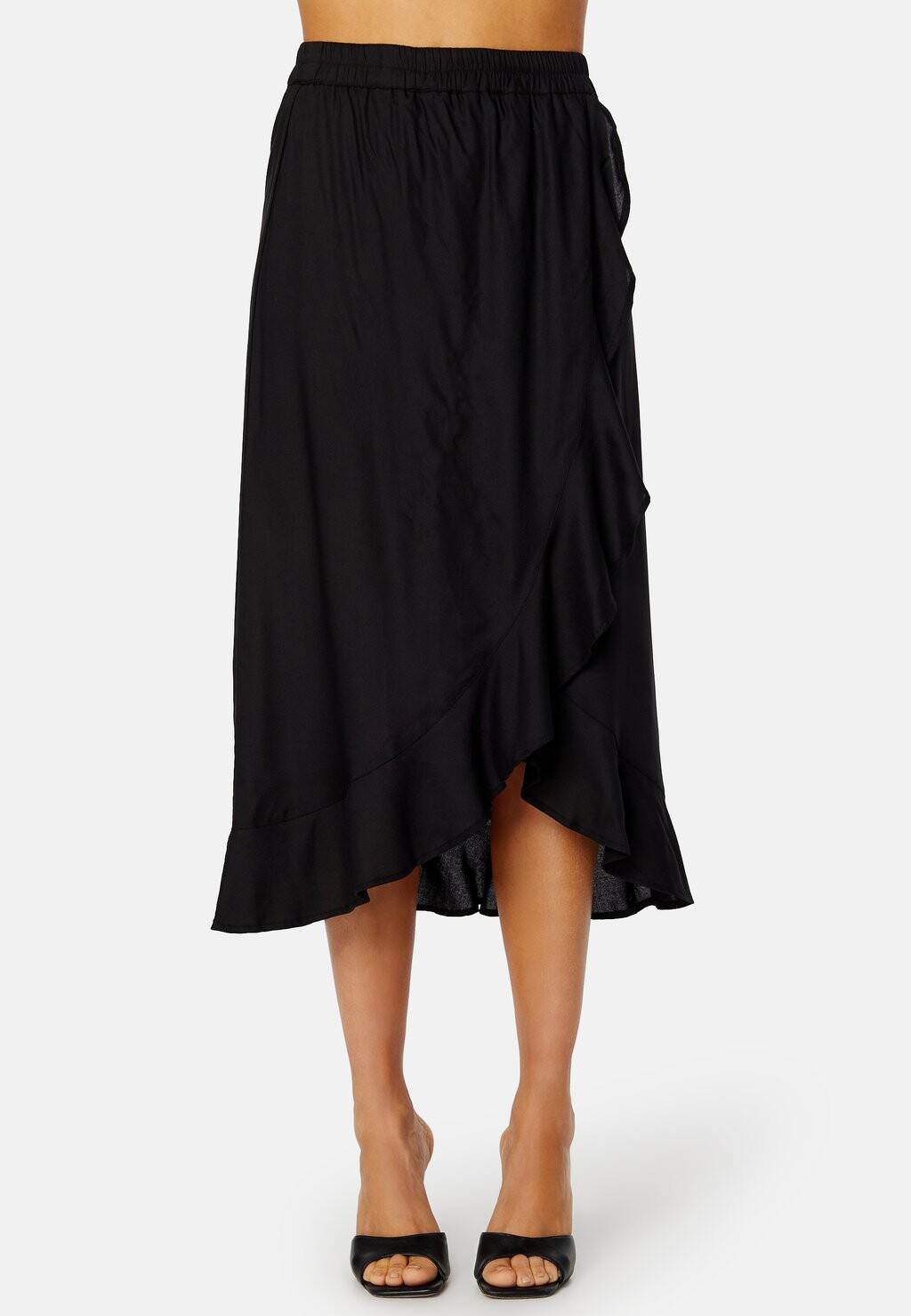 

Юбка-колокольчик FRONT WRAP VISCOSE SKIRT Bubbleroom, черный