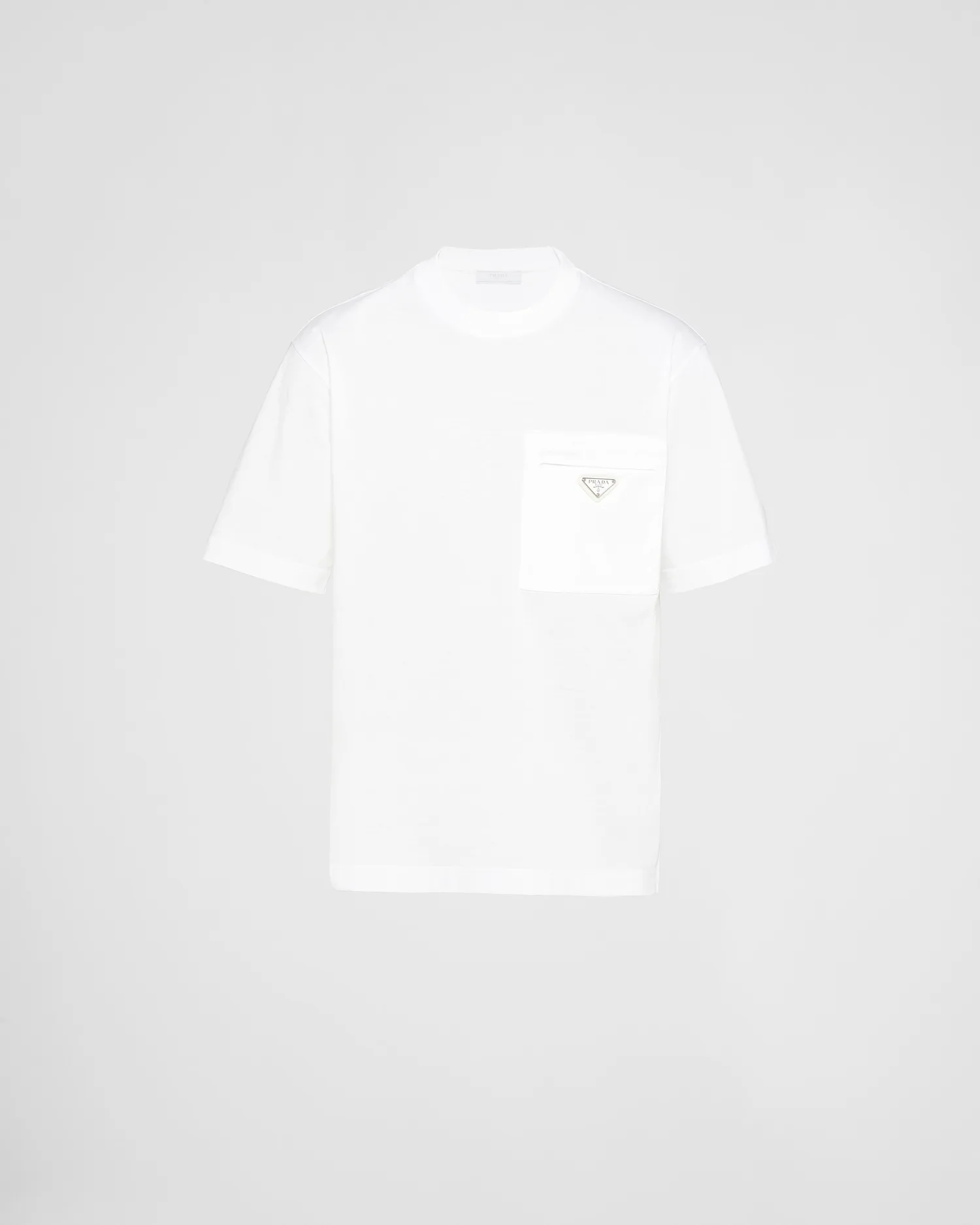 Футболка из Re-Nylon и джерси Prada, белый