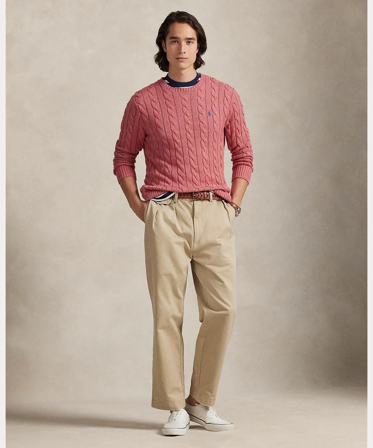 Хлопковый свитер крупной вязки Polo Ralph Lauren, 600 Red