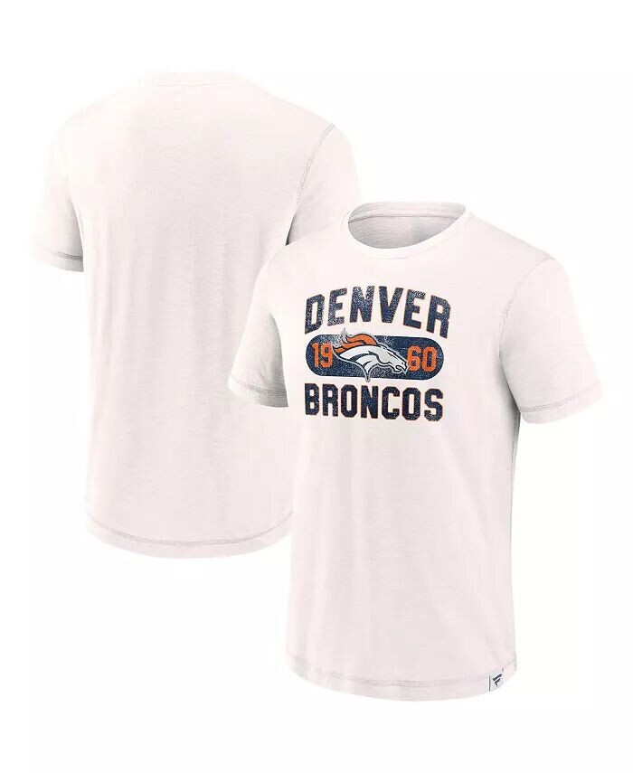 

Мужская белая футболка Denver Broncos Act Fast Fanatics