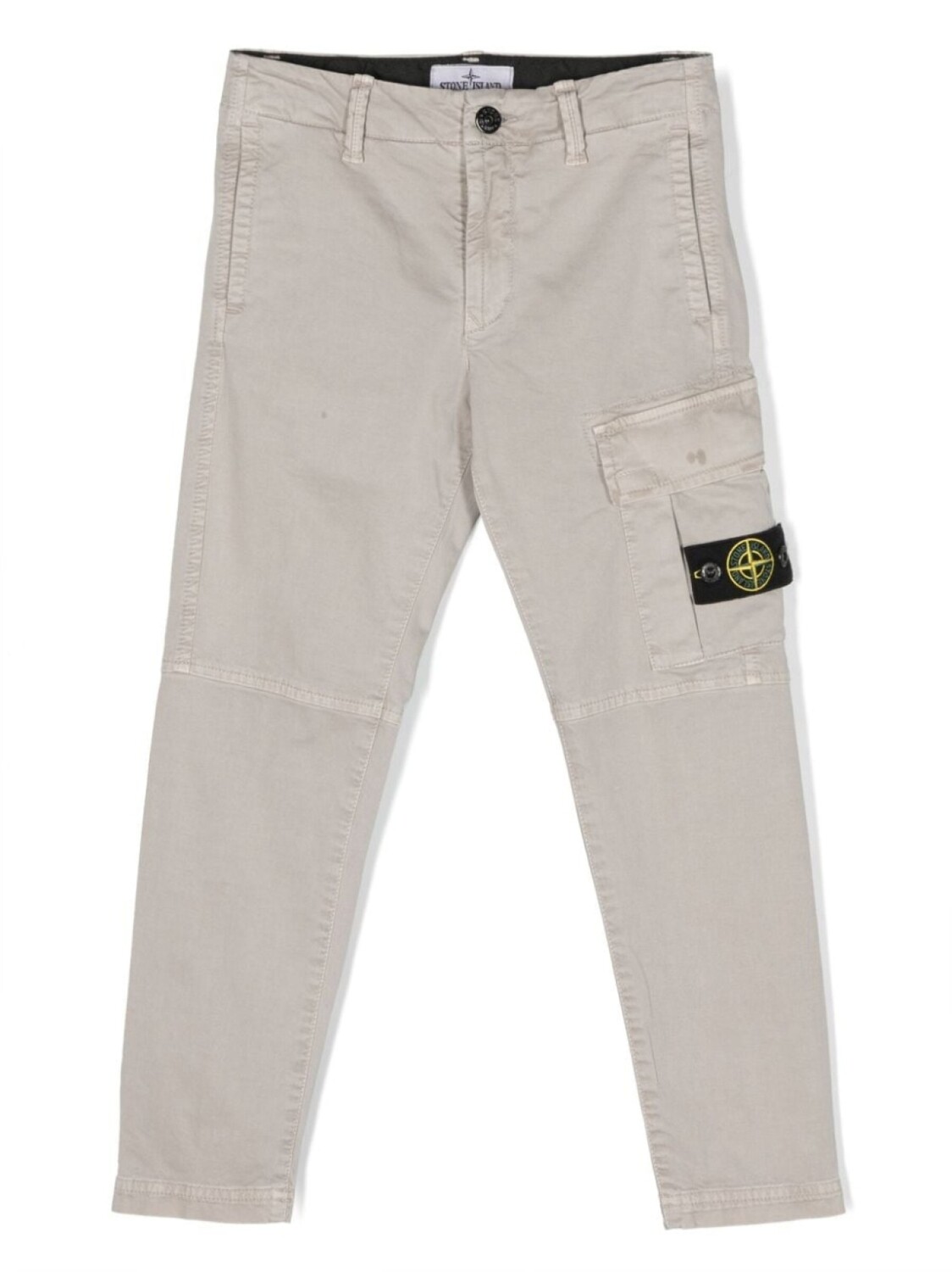 

Stone Island Junior брюки карго с нашивкой Compass, серый