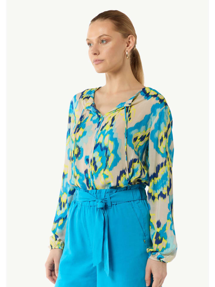 

Блуза comma Bluse langarm, цвет Mehrfarbig-weiß