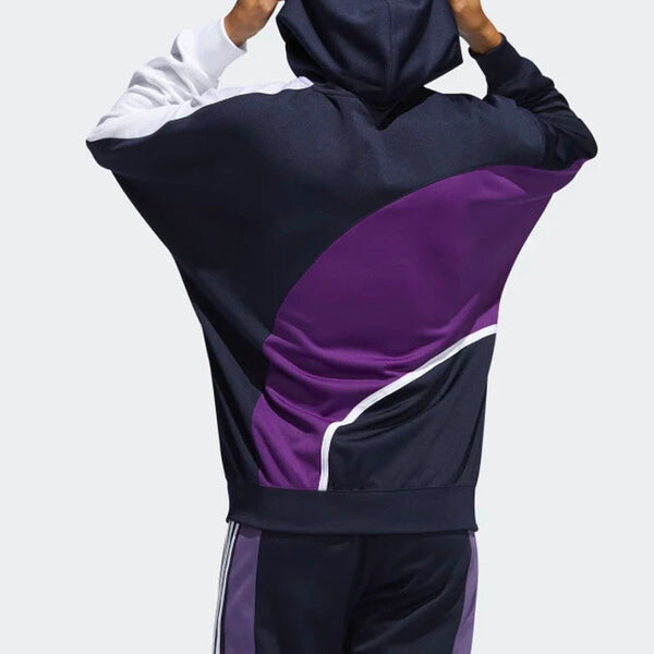 Толстовка originals colorblock casual sports gradient pullover blue Adidas, синий — фото 4