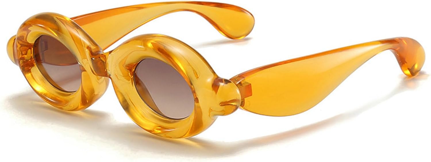 

Laureles Модные солнцезащитные очки неправильной квадратной формы для женщин с градиентным переходом, уникальные солнцезащитные очки с волнообразным эффектом для мужчин, очки UV400, C4