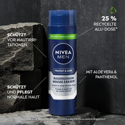 Пена для бритья «Защита и уход» для мужчин 200 мл Nivea — фото 2