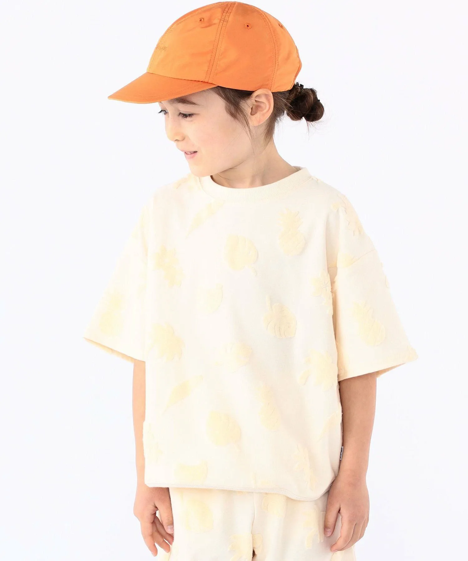 Детская футболка SHIPS KIDS: 100~130 см / Жаккардовая футболка с ворсом, Off white — фото 4