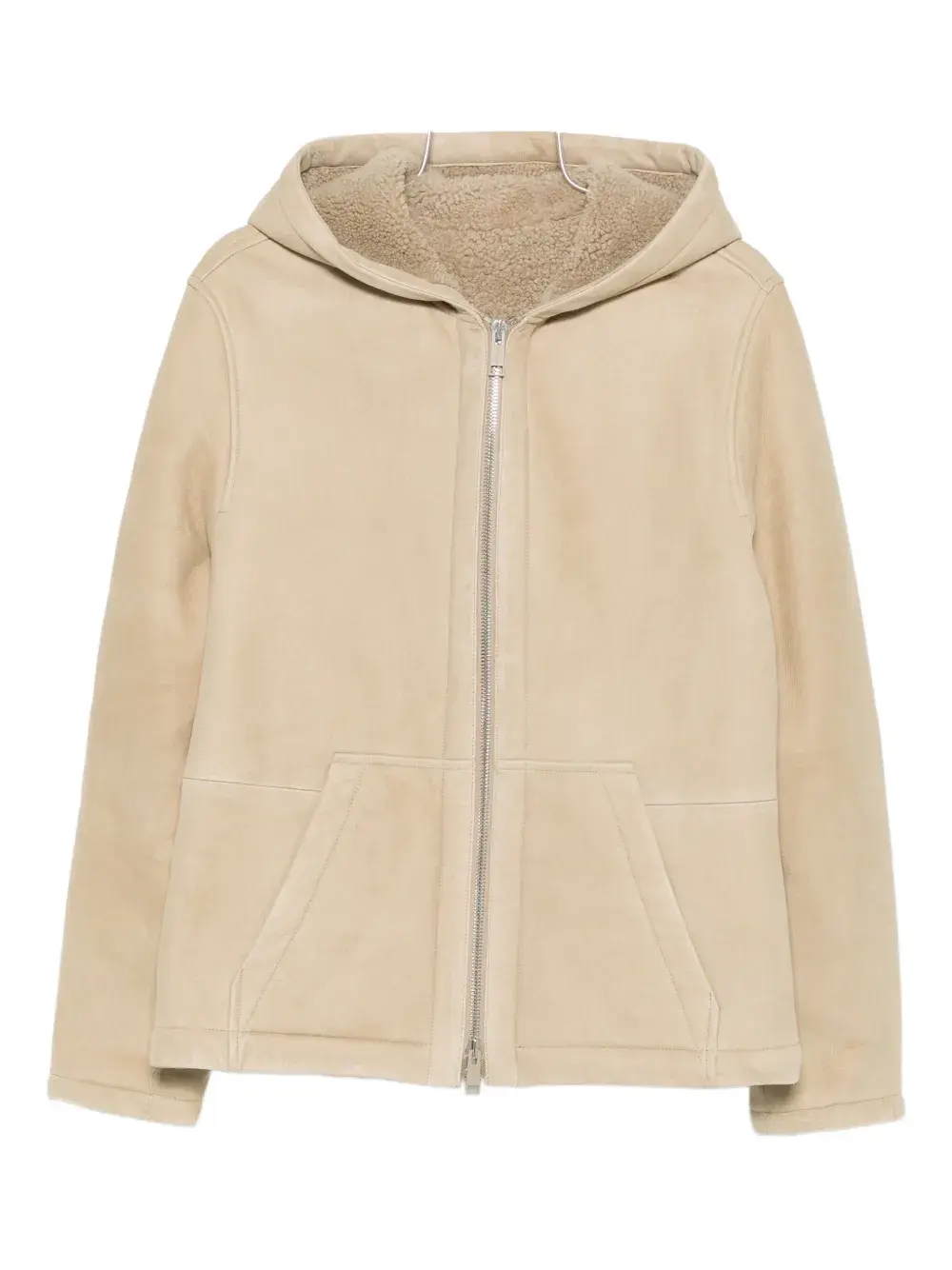 

Куртка с капюшоном на молнии Yves Salomon, нейтральный