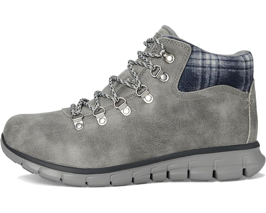 Ботинки женские SKECHERS Synergy веганские на шнуровке, серый — фото 4