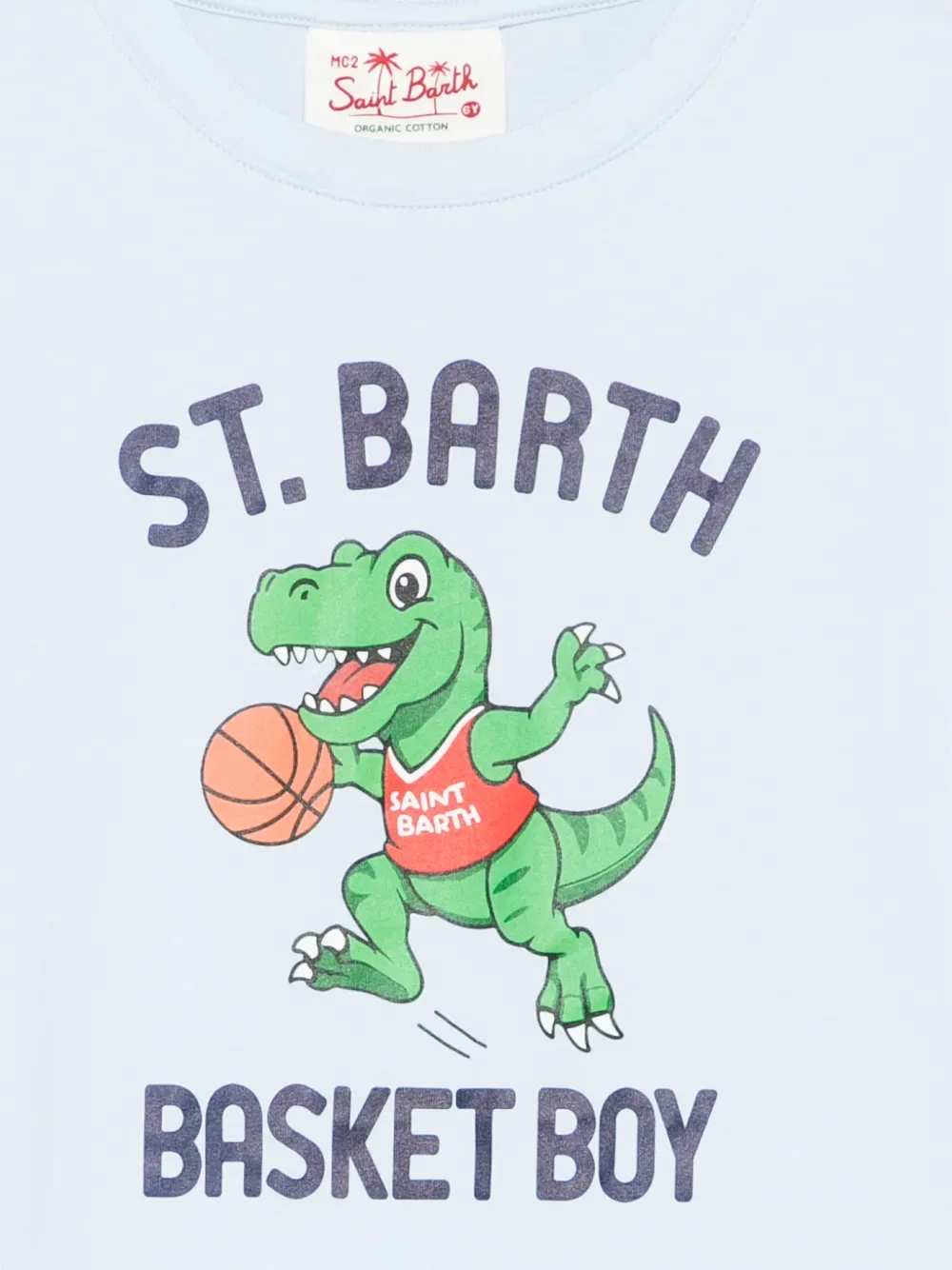 Футболка с изображением динозавра из Денвера Mc2 Saint Barth Kids, синий — фото 3