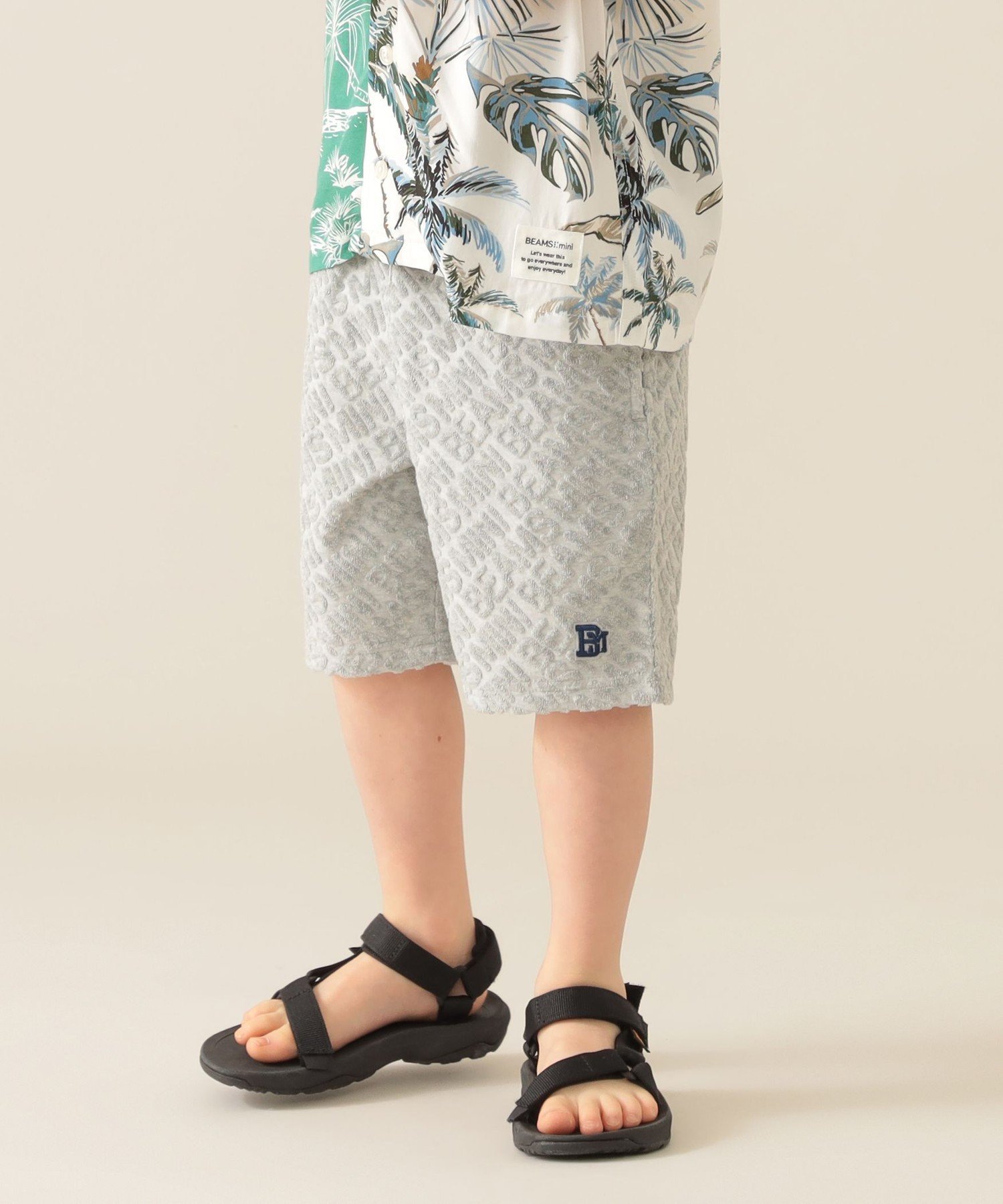 Шорты с логотипом (90–150 см) BEAMS mini, TOP GREY