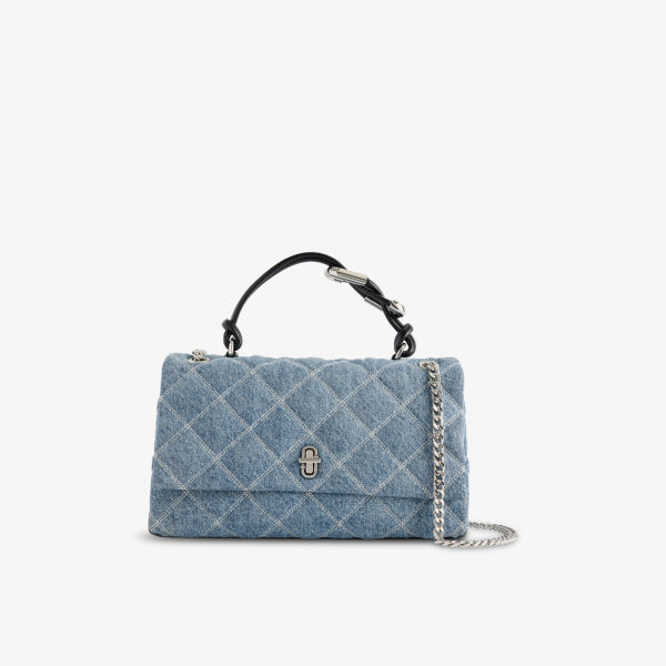 

Квадратная джинсовая сумка-трансформер на плечо с простежкой Marc Jacobs, индиго