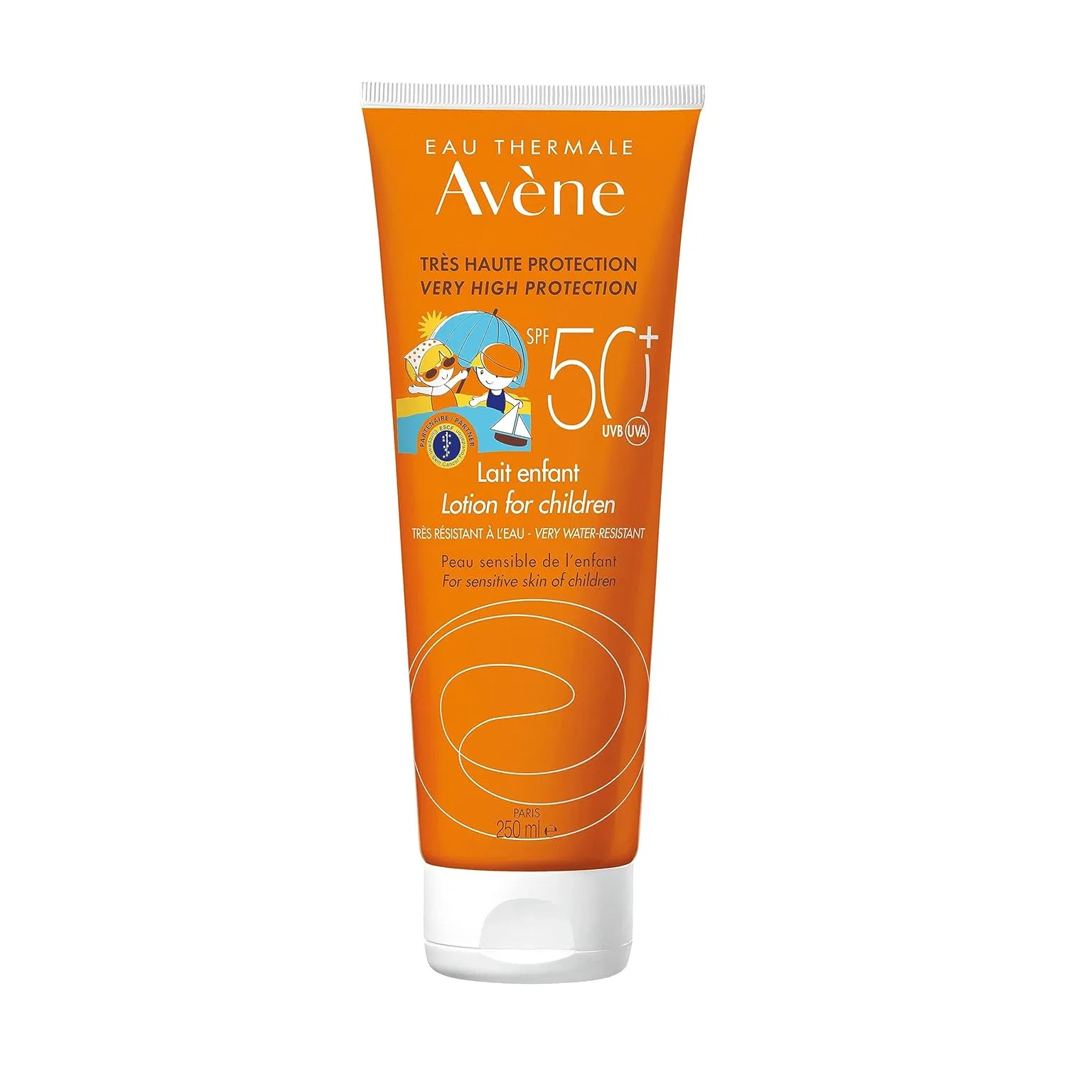 Детский солнцезащитный лосьон SPF 50+ от Avène Avene