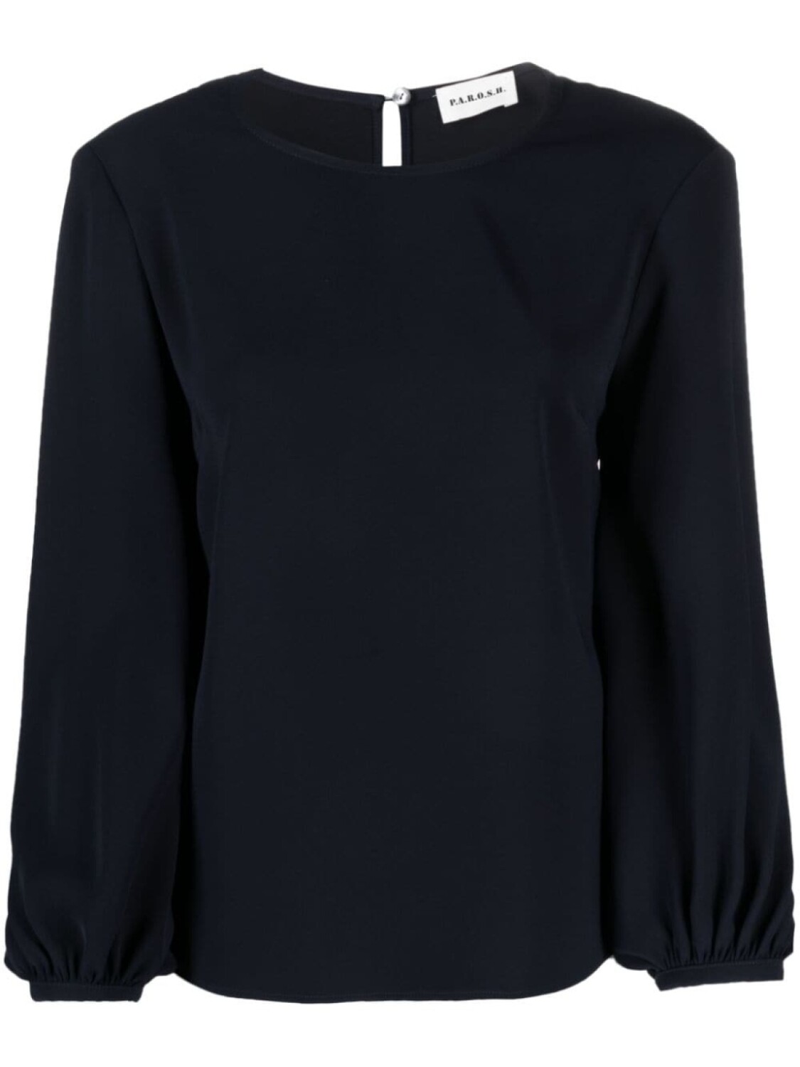 

P.A.R.O.S.H. bishop sleeves round-neck blouse, синий