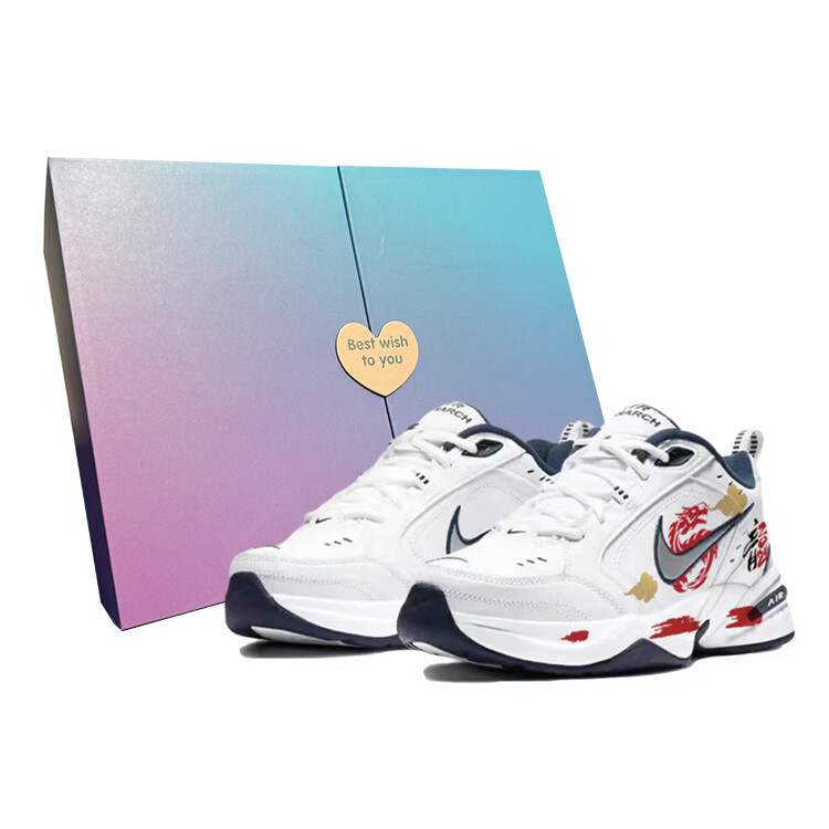 

Кроссовки Nike Air Monarch 4 Chunky Sneakers Unisex Low-Top Blue White, Белый, Кроссовки Nike Air Monarch 4 Chunky Sneakers Unisex Low-Top Blue White