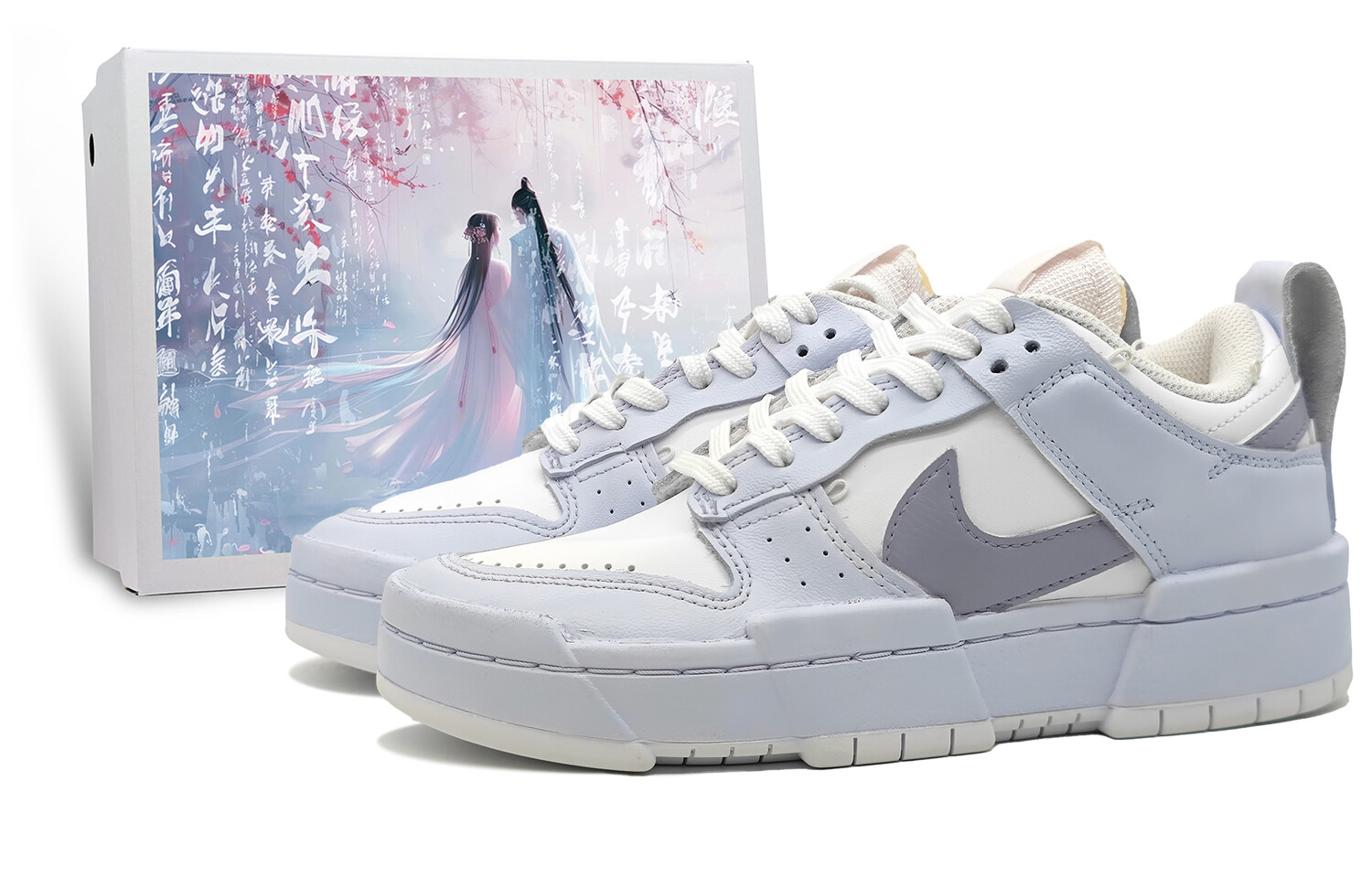 

Кроссовки Nike Dunk Disrupt Skateboarding Shoes Women's Low-top Purple, синий