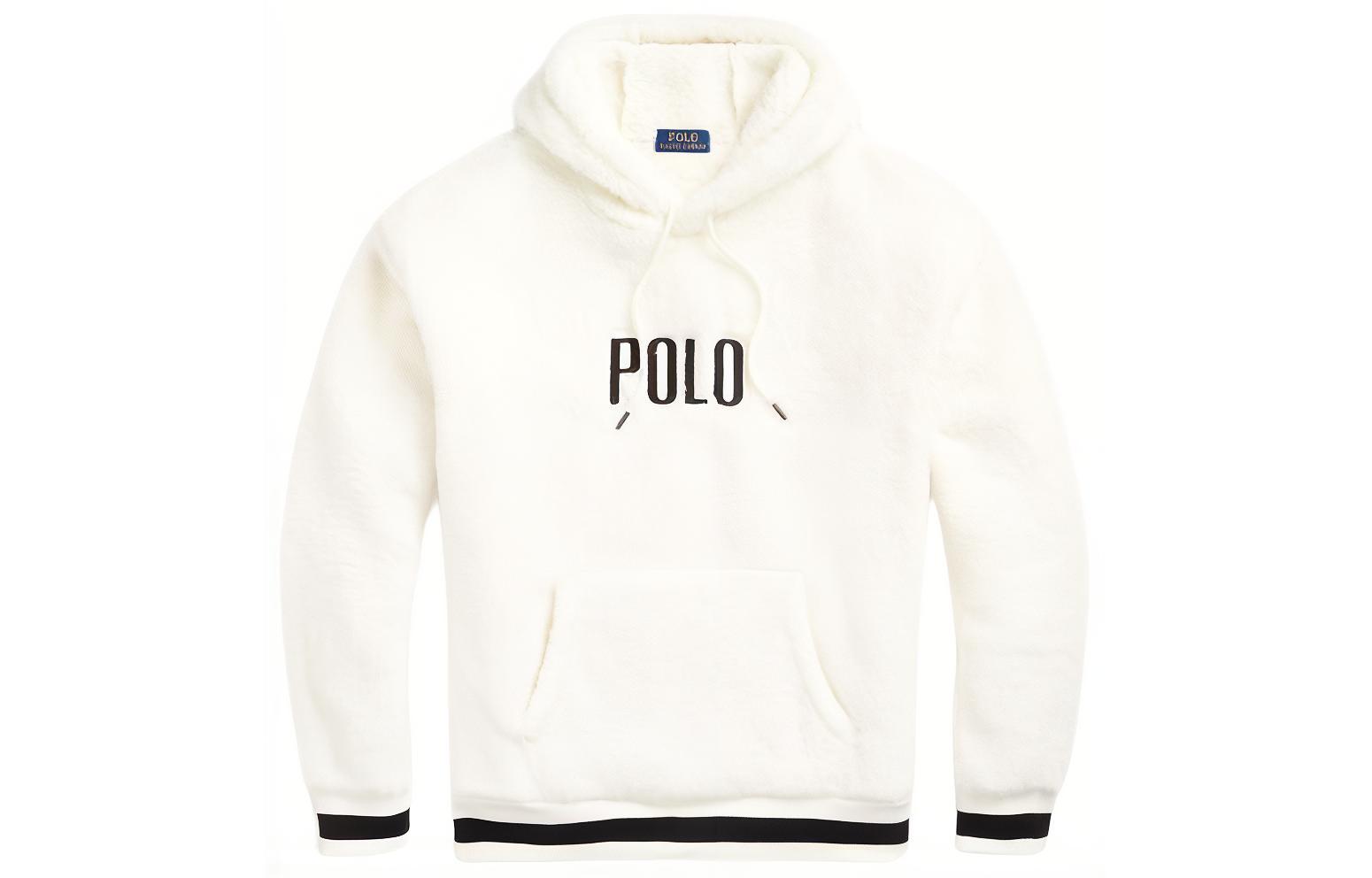 

Polo Ralph Lauren Толстовка с капюшоном на шнурке с длинными рукавами, White