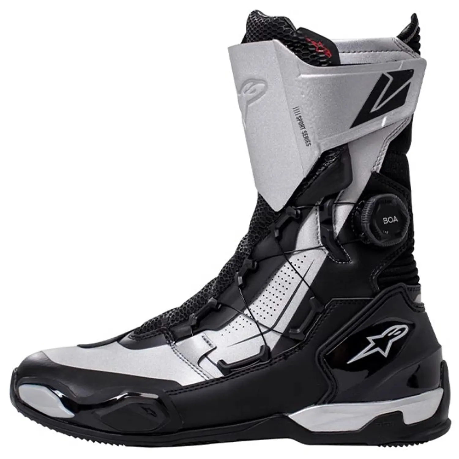 

Амортизирующие высокие велотуфли Unisex ALPINESTARS, черный серебряный