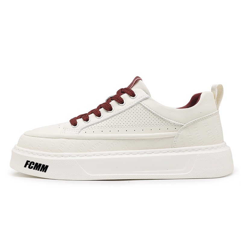 

Скользоустойчивые амортизирующие дышащие детские скейтбординг кроссовки для подростков FCMM, бежевый/красный