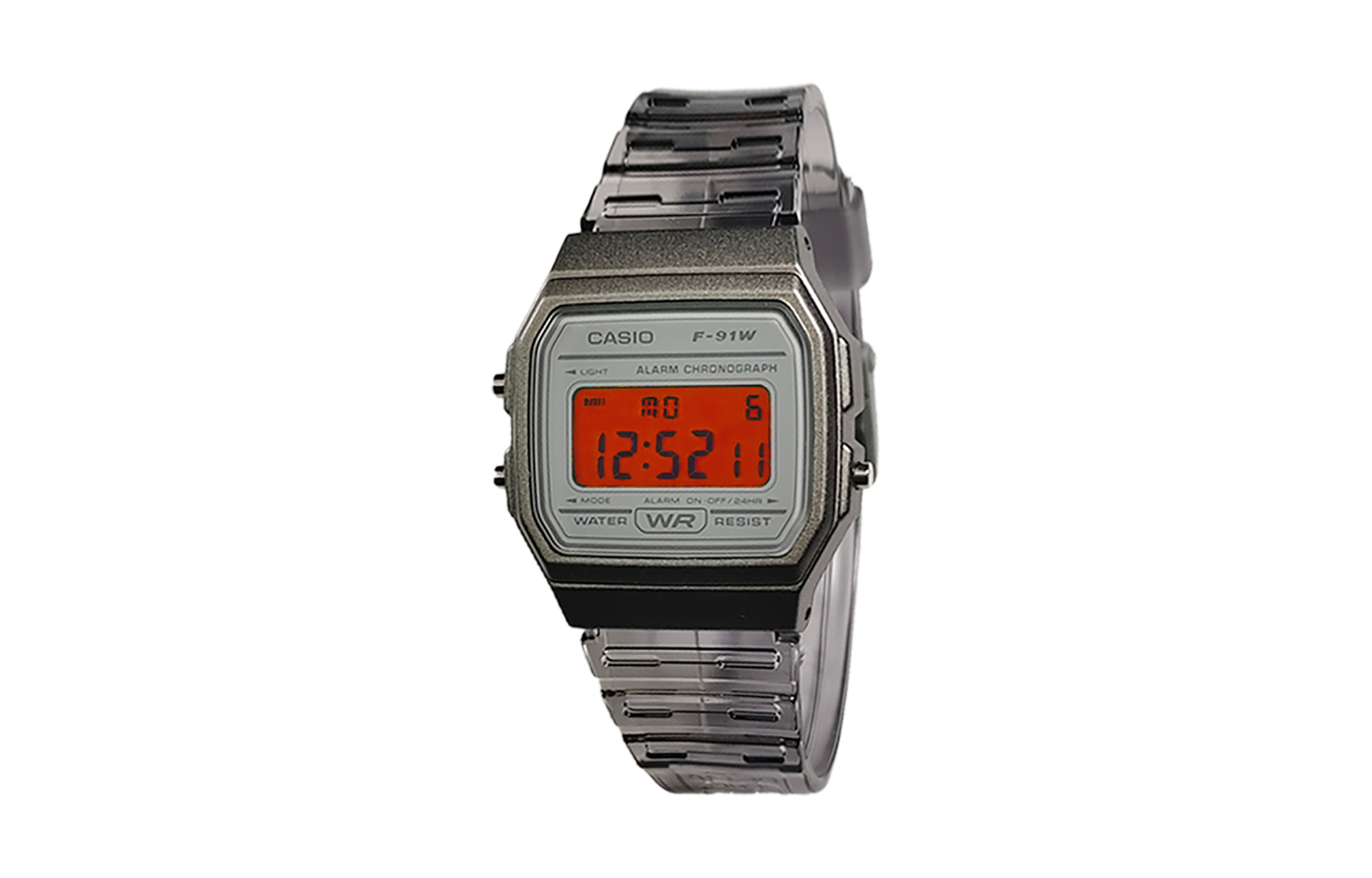 

CASIO Часы Retrofit Series Quartz Movement Resin Strap Watch Men's Watch Gray Dial, White Dial with Orange Bezel
