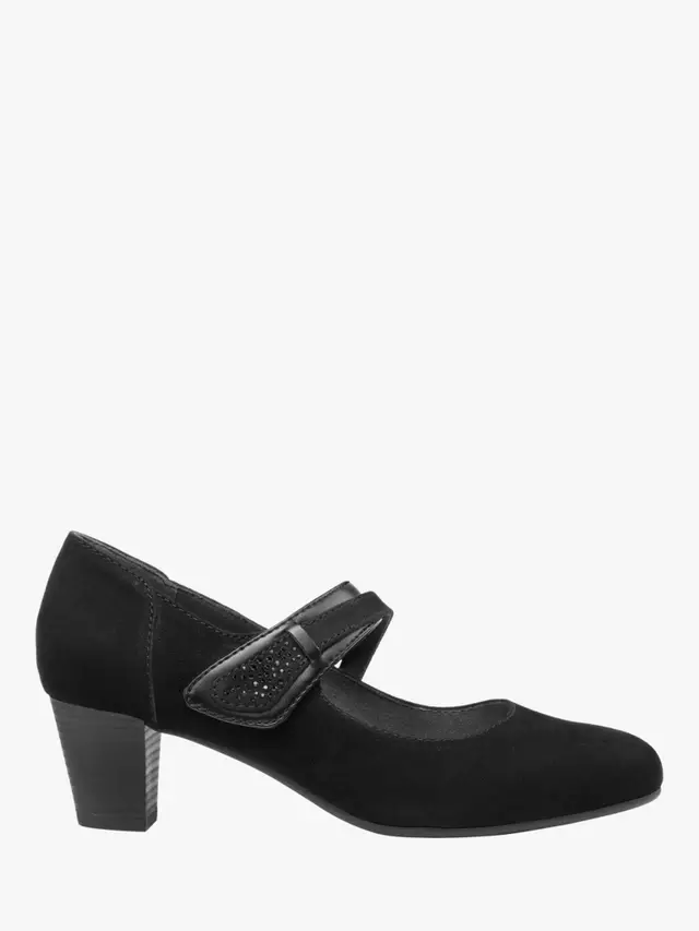 

Туфли-лодочки Hotter Samba Suede Blend Heeled, черный