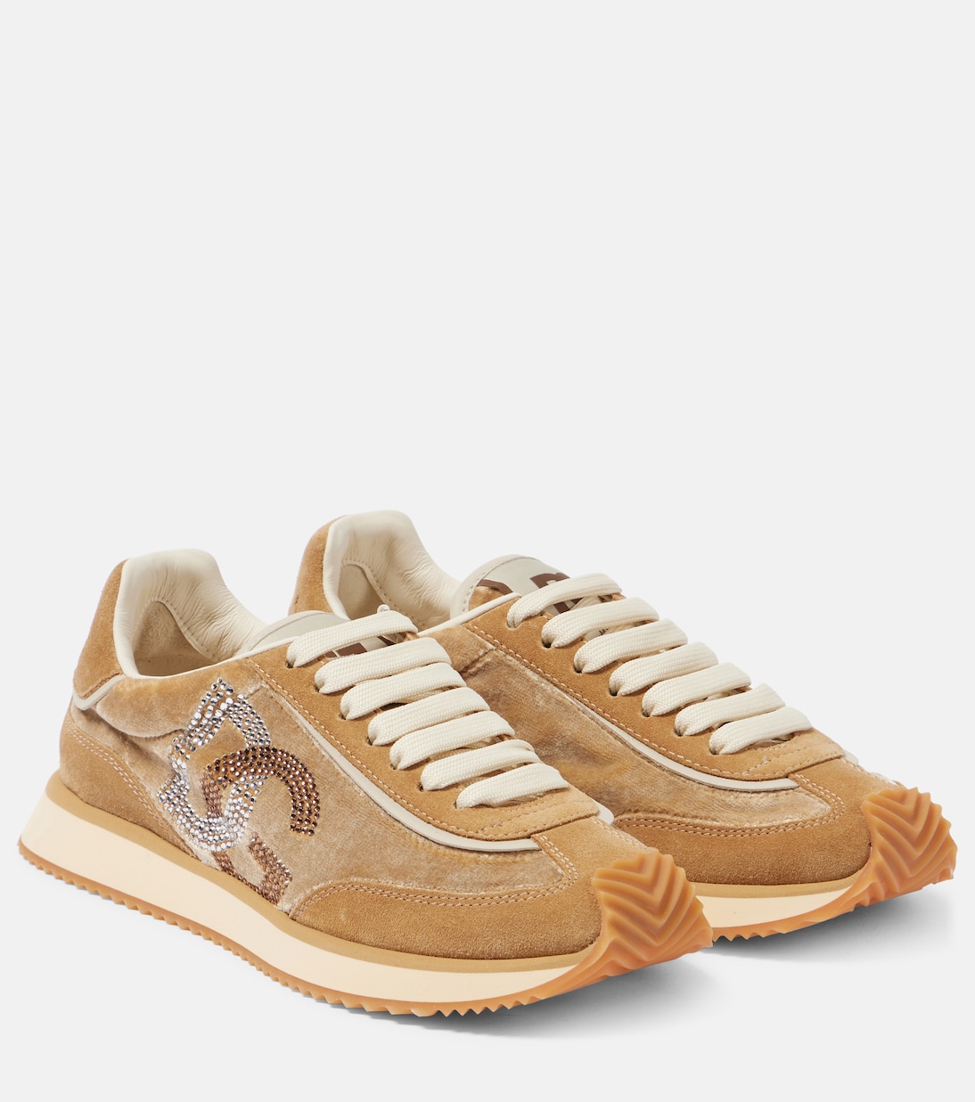 Кроссовки DG с кожаными вставками Dolce&Gabbana, Crema/Cammello