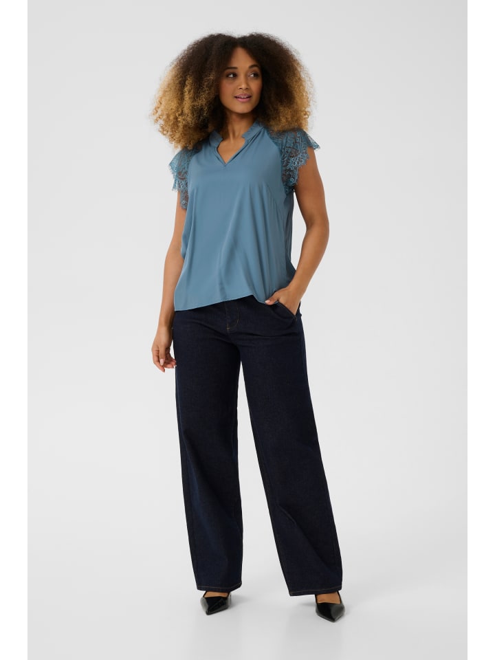 

Блузка с короткими рукавами CRNola, прямой крой, цвет Blue Heaven Cream