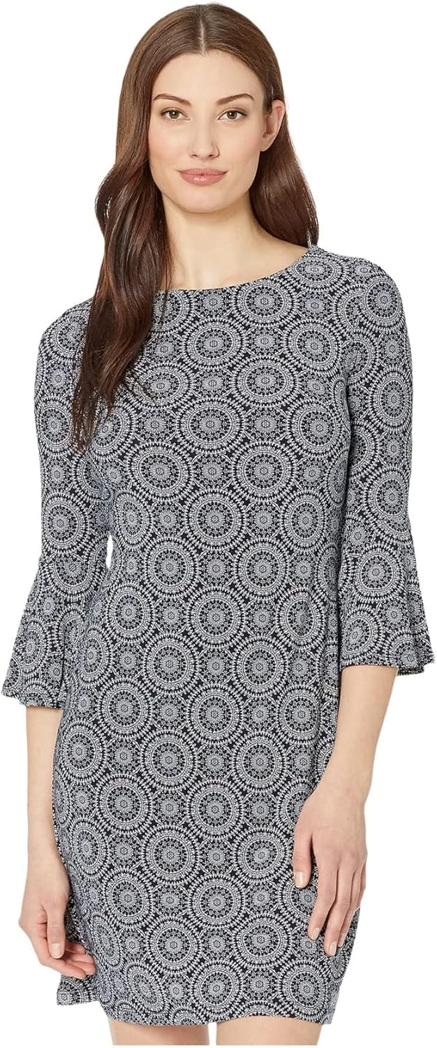 

Женское повседневное трикотажное платье миди Tommy Hilfiger, Sky Captain/Ivory