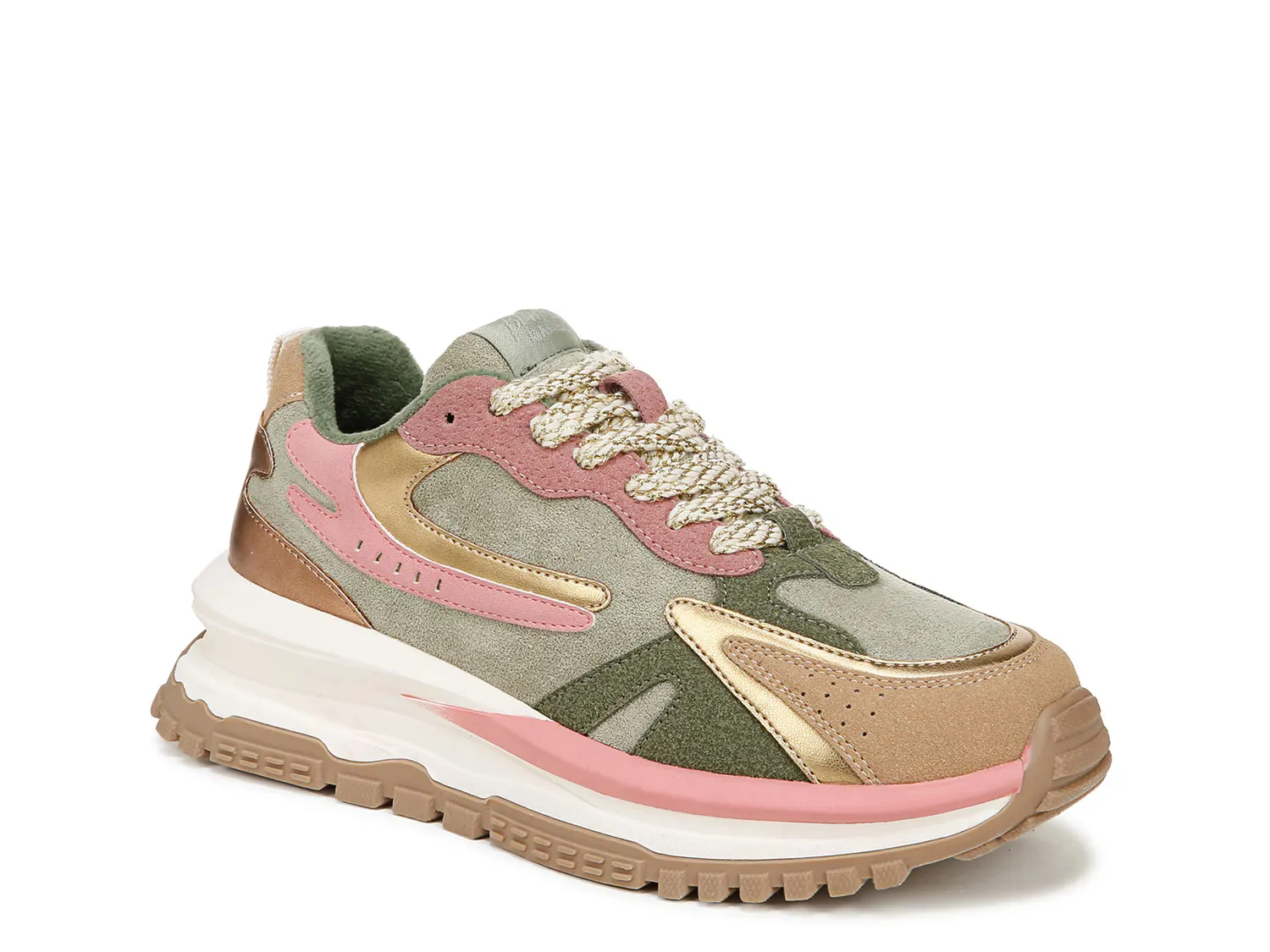 

Кроссовки Leo Sneaker Blowfish Malibu, цвет green_pink_goldmetallic