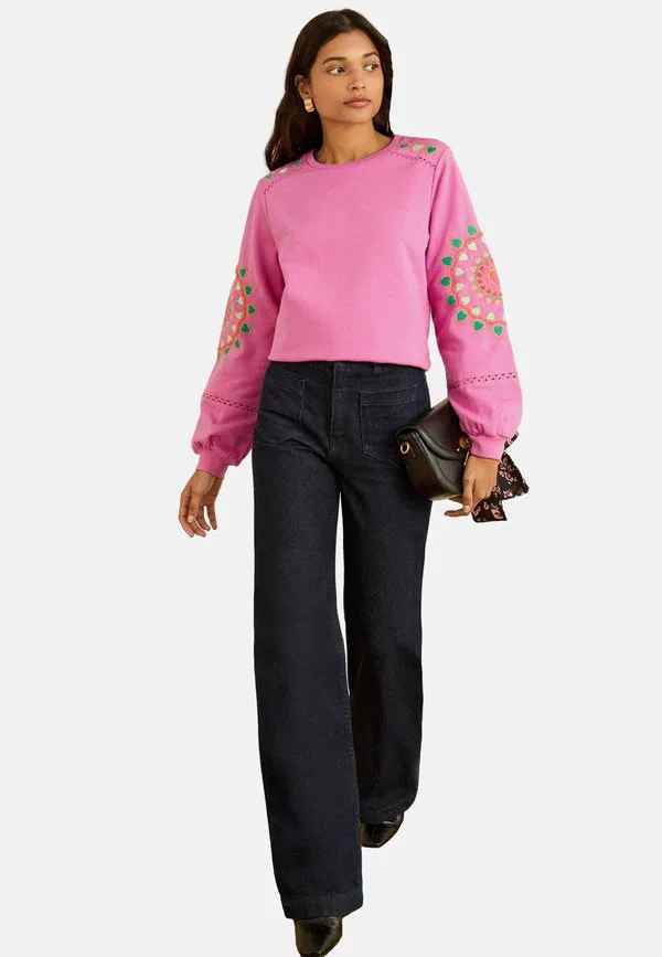 

Толстовка стандартного кроя с вышивкой Love & Roses, Pink Heart Ric Rac, Розовый, Толстовка стандартного кроя с вышивкой Love & Roses, Pink Heart Ric Rac