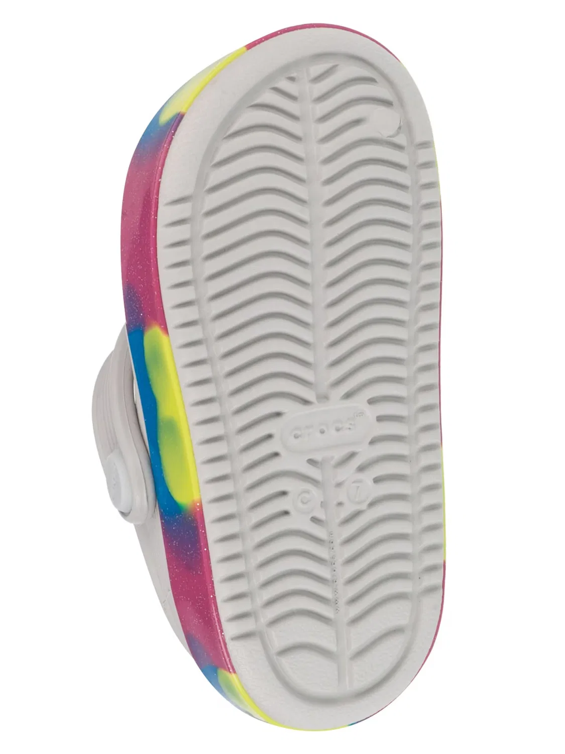 Сандалии Crocs Off Court Glitter Band Clog T серого цвета — фото 3