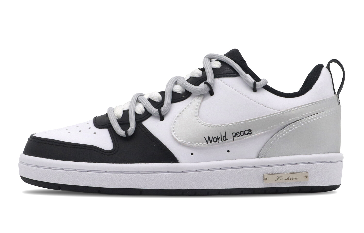 

Кроссовки Nike Court Borough Skateboarding Shoes Women's Low-top White/black, серебряный, Серый, Кроссовки Nike Court Borough Skateboarding Shoes Women's Low-top White/black, серебряный