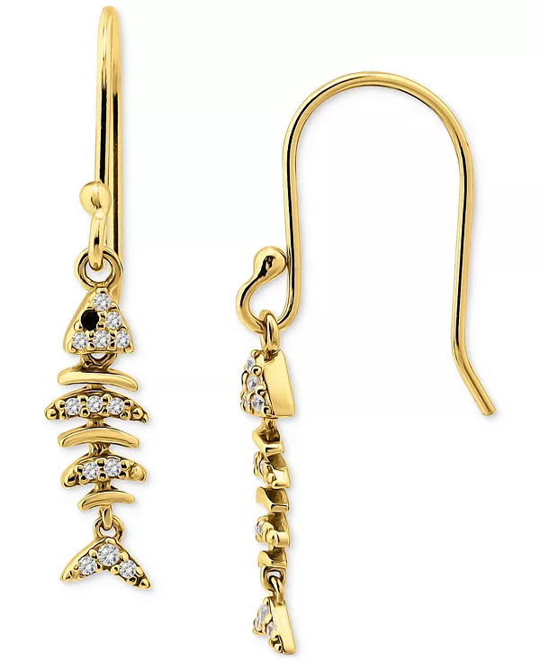 

Серьги-Подвески в форме рыбок из 18-каратного позолоченного стерлингового серебра (также из стерлингового серебра), эксклюзивно в Macy's Giani Bernini, gold