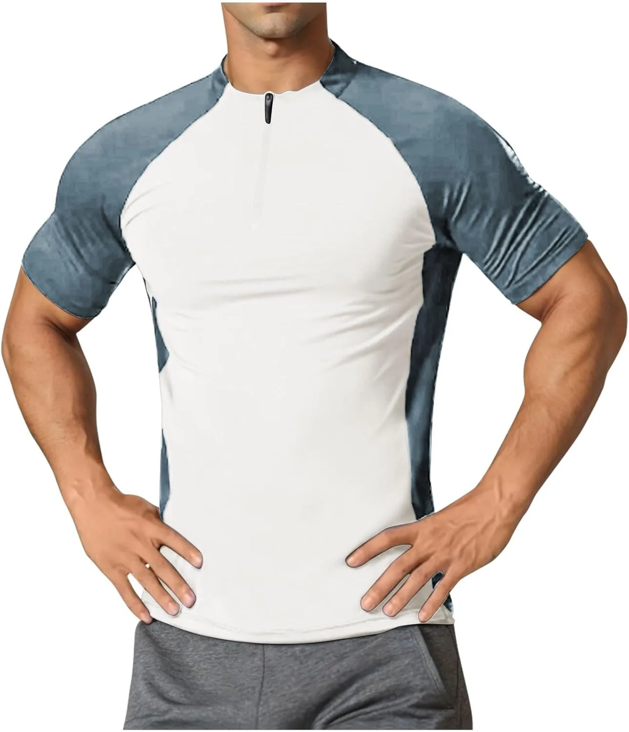 

Футболка для тренировок мужская Quick Dry с четверть-молнией