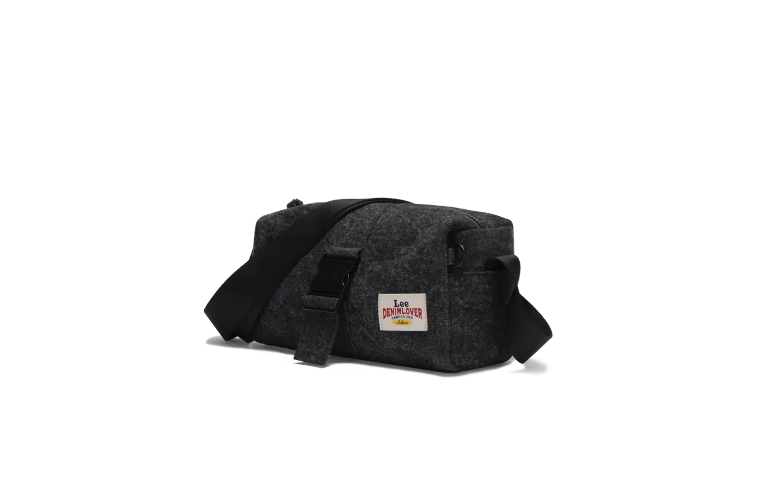 

Lee Джинсовая наплечная сумка кросс-боди унисекс черно-синяя, Black