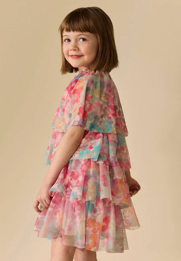 Платье Regular fit rara tiered dress Next, дневное платье, радужно-розовый — фото 3