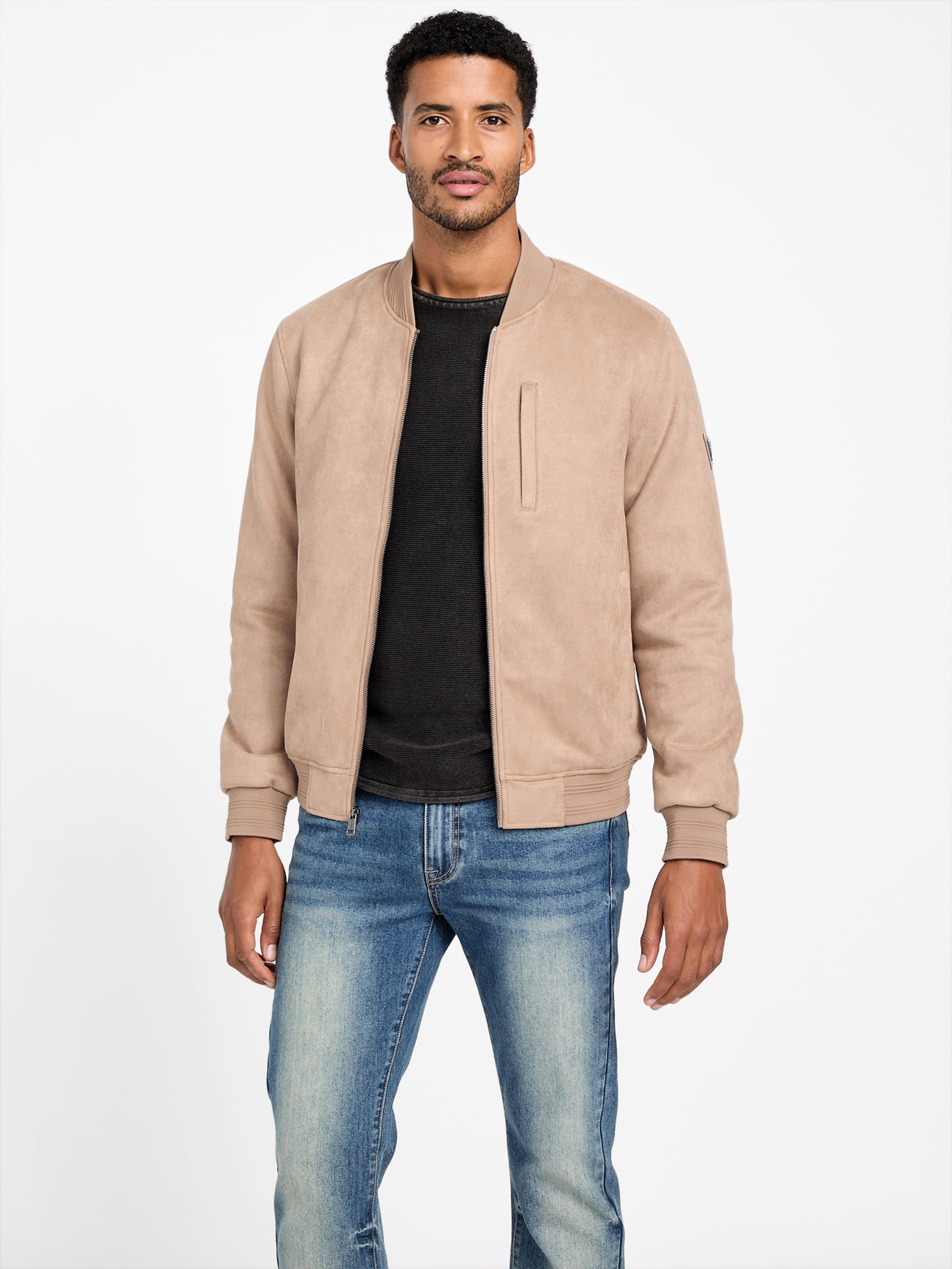 

Куртка из искусственной замши Grover Guess Factory, цвет toasted taupe